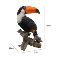 Toucan en résine personnalisé en usine à vendre, ornement de jardin, sculpture d'animal grandeur nature