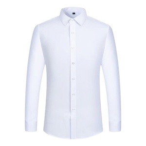 New Long-sleeved Solid Color <strong>Shirt</strong> Men's Long-sleeved Twill Plain Fabric <strong>Shirt</strong> Wholesale in Stock - Product Image 1