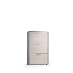 Estante de madera para almacenamiento de zapatos, mueble cuadrado de 3 niveles para sala de estar - Product Image 1