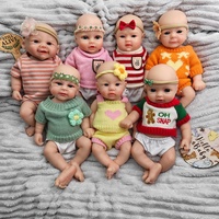 Poupée Bébé Reborn en Silicone de 12 Pouces, Réaliste, Endormie, Douce au Toucher, avec Joues Peintes à la Main