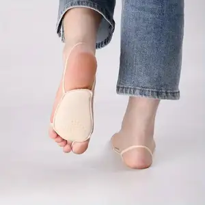 Serviette bas avant-pied coussin Anti-douleur antidérapant talon sangle Invisible demi-semelle intérieure pour talons hauts sandales colle anti-dérapant éponge pad