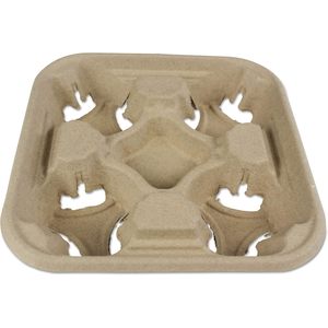 Support à gobelets personnalisé en carton kraft BWK4CUPCARRIER pour gobelets de 8 à 32 oz (300/carton) - Product Image 2