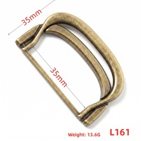Boucle de connexion semi-circulaire en forme de D à double anneau, boucles de ceinture métalliques de base pour accessoires de quincaillerie de bagages et de vêtements