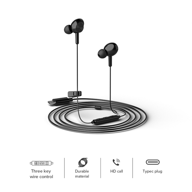 In-Ear Sports Wired Earphones Gaming Mobile Phone Handsfree With Microphone Volume Control