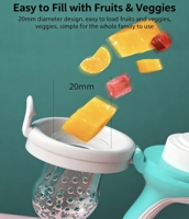 BPA-vrije siliconen baby fruit- en groentevoeder, bijtring-speen voor baby's aanvullende voeding