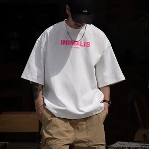 Мужская хлопковая Футболка большого размера с графическим рисунком, 300 Gsm - Product Image 2