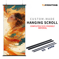 Bannière murale personnalisée imprimée en couleur, défilement mural d'anime, affiche suspendue d'anime pour intérieur et extérieur avec support de poster