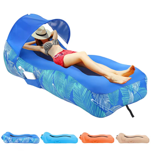 Sillón Inflable al por Mayor con Toldo Desmontable, Sofá <span class=keywords><strong>Cama</strong></span> de Aire Portátil Impermeable para Playa, Camping y Jardín - Product Image 6