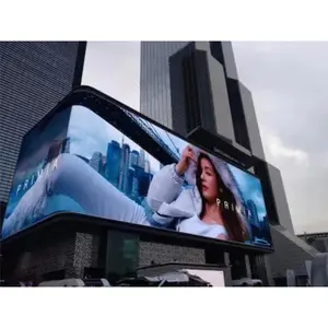 Наружный изогнутый угол 90 градусов, бесшовный прямоугольный рекламный светодиодный экран, рекламный щит, вывеска для крыши