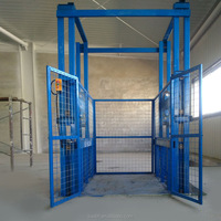 Plateforme élévatrice télescopique électrique à commande à distance pour levage de marchandises avec rail de guidage en acier
