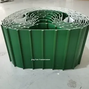 Neues grünes PVC-hitzebeständiges Förderband mit Führungsstreifen für den Einsatz in Lebensmittel- und Getränkefabriken. - Product Image 5