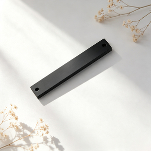 Rectangle Blank Stainless Steel Metal <b>Name</b> Label Custom Logo Metal <b>Tag</b> Two Holes Clothing and Bag Hardware Accessories - Product Image 4