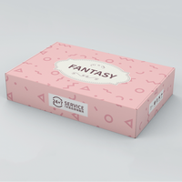 Boîte d'expédition en carton ondulé noir et rose, grande taille, personnalisable avec logo imprimé, pour vente en gros
