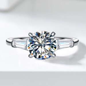 14k 18k Gold Runder Verlobungsring Labor-Gezüchteter Diamantring Versprechen-Solitär-Diamantring - Product Image 2