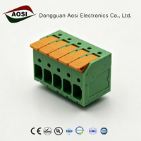 Bloc de bornes à levier AOSI DG2206R 7,5 mm 41A 600V 24 à 8 AWG Connecteur de fil à ressort pour circuit imprimé PA94V0 pour contrôle industriel