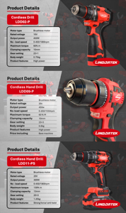 B2B Cordless <b>Tool</b> Kit Angle Machine 20V Brushless <b>Power</b> Drill Rotary Hammer <b>Tools</b> Set LDD11-PS/LDD02/LDD09/LDH01/LDG01 20V Brush - Product Image 5