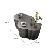 Table basse moderne en acier inoxydable miroir de forme spéciale, design unique et luxueux, mobilier de salon combiné pour la maison
