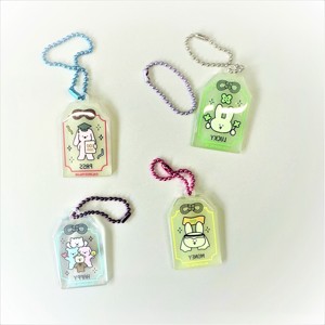 Custom Clear Acrylic Keychain Logo Cartoon Epoxy Keychain Plastic Key Chain Anime Acrylic Keychain with Metal Keyring