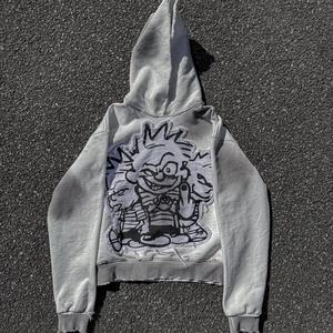 Sudadera con Capucha Unisex Personalizada con Estampado y Bordado, Estilo Vintage, Lavado Ácido, Desteñido al Sol, Sudadera Holgada para Hombre, 100% - Product Image 1