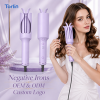 Torlin Fer à Boucler Professionnel Automatique Rotatif Violet 410°F Arrêt de Sécurité en 10 Minutes Minuterie Intelligente