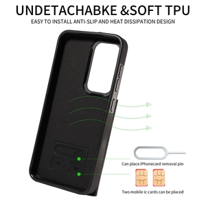 Funda Retro con Ranuras para Tarjetas y Anillo de Soporte para Samsung Galaxy S24 Plus Ultra A05 A05S A15 A25 A35 A55 5G, Cubierta Trasera de Cuero - Product Image 6