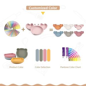 Juego de Platos de Silicona con Succión para Bebés, Libres de BPA, Marca Es-Pro, OEM/ODM, Personalizables, Vajilla para Bebés y Niños de 0 a 12 Meses - Product Image 6