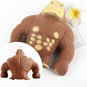 Juguete Antiestrés JITENG, Juguete de Mono Blandito y Elástico Relleno de Goma y Arena, Gorila de Goma Elástico y Estirable para Adultos - Product Image 1