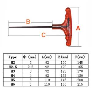 Set di Chiavi <span class=keywords><strong>a</strong></span> <span class=keywords><strong>Brugola</strong></span> Esagonali Mini <span class=keywords><strong>a</strong></span> T in Acciaio Legato S2 con Impugnatura in PP, Utensili Manuali Vendita Calda - Product Image 6