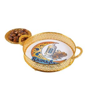 ของตกแต่งโลหะสำหรับเทศกาลอีดและรอมฎอน จานอาหารค่ำสำหรับงานเลี้ยงมุสลิม ของตกแต่งโต๊ะสำหรับงานเทศกาลอิสลาม - Product Image 5