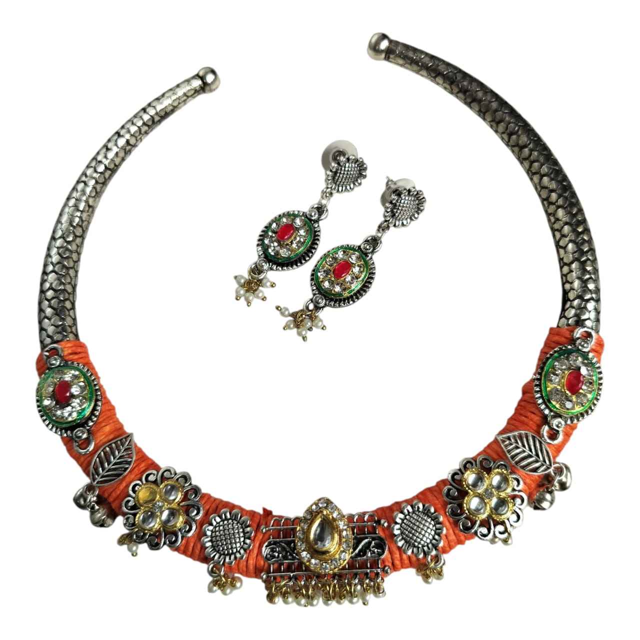 Dual tone (Silver & Gold), Orange thread base