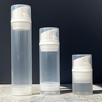 Nouvelle Fabrication 2025 – Flacon Pompe Airless en Plastique 10ml 15ml 30ml 50ml pour Sérum Cosmétique et Lotion – Distributeur à Pompe Sous Vide