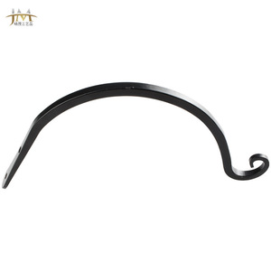 JIM Garden Flower Basket Hanging Hook 8 Inch Black Wrought Iron Wall Mount <b>Bracket</b> For Indoor Outdoor Planting Decoration - Product Image 3