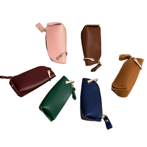 Pu Leather Vintage Key <b>Wallet</b> Zipper Car Key Case Organizer <b>Holder</b> with Key Pouch Durable Leather Key Pocket Made in China - Product Image 1
