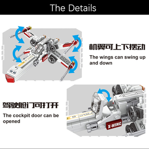 134 pièces Mini briques 1532 MOC SW Wars film avion navire <span class=keywords><strong>de</strong></span> <span class=keywords><strong>guerre</strong></span> enfants Puzzle bloc <span class=keywords><strong>de</strong></span> construction ensemble assembler recueillir jouet Juguetes - Product Image 3