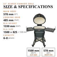 Barbecue au charbon de bois en céramique Auplex Kamado de 13 à 29 pouces, fumoir, vente en gros pour jardin, patio, camping