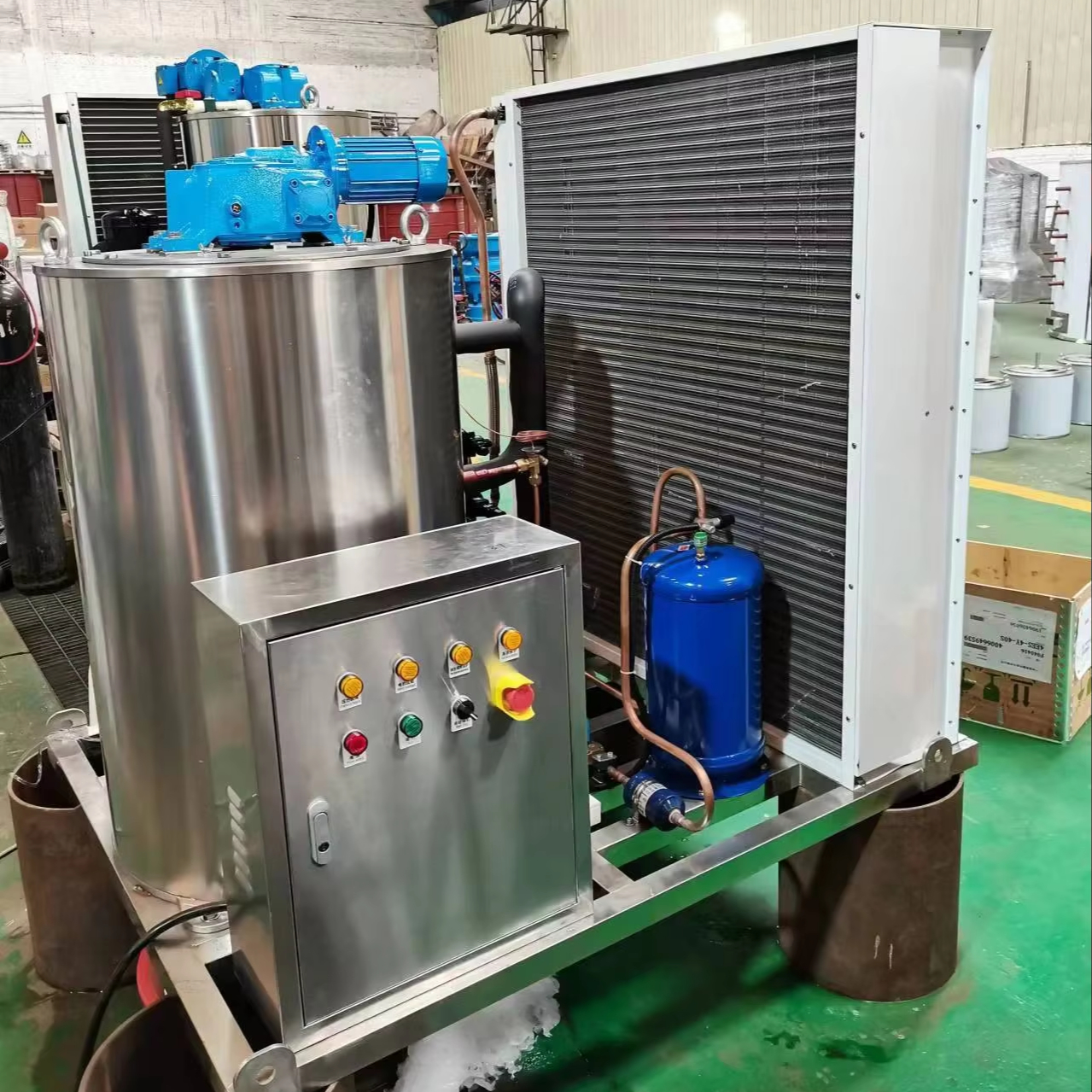 In Stock 3t Flake Ice Machine Bitzer Compressor & Customizable
