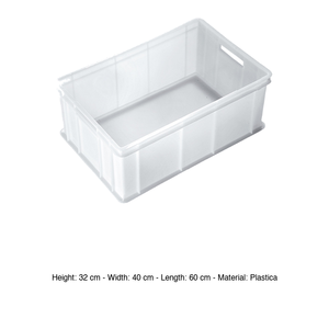 Giganplast <b>Crate</b> Service Stackable 60 x 40 x 32 h cm Hotel Catering Supplies Wholesale - Product Image 3
