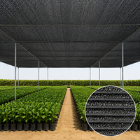 Filet d'ombrage extérieur en HDPE noir résistant aux UV de 5 m x 6 m pour serre, ferme, pépinière et jardin, protection solaire