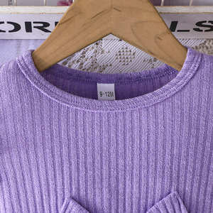 Robes décontractées quotidiennes à la mode pour bébés filles, vêtements pour enfants à manches longues et imprimé animal mignon, longueur genou - Product Image 3