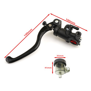 Pièces de moto : Maître-<span class=keywords><strong>cylindre</strong></span> de frein modifié en alliage d'aluminium, pompe à poussée directe avec interrupteur hydraulique et levier de frein à disque - Product Image 6