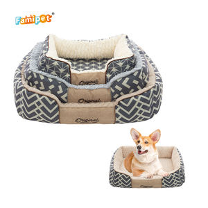 Famipet Hersteller Custom <span class=keywords><strong>Luxury</strong></span> Design Weiche Komfortable Hunde bett Rechteck Wasch bare Haustier Welpe Katze Hunde bett - Product Image 1