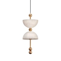 Lustre LED long en fer de style Wabi-Sabi vintage pour chambre à coucher, hôtel, luminaire suspendu design