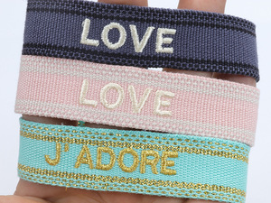 Pulseras de inspiración con letras bordadas de algodón para mujer Love Dream Hope Lucky Letter pulseras tejidas a mano con borlas regalos de <span class=keywords><strong>amistad</strong></span> - Product Image 3