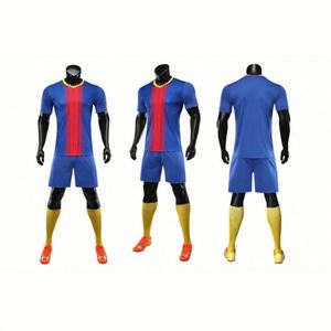 Camiseta de Fútbol de Poliéster 100% Transpirable de Secado Rápido, Color Negro y Azul, Personalizada, de Talla Grande, Nueva, de Alta Calidad, en Oferta - Product Image 2