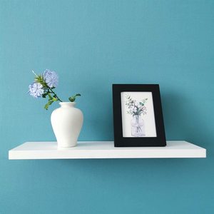 <strong>Floating</strong> <strong>Shelves</strong> White Wall Mounted,Wood Wall <strong>Shelves</strong> For Wall Display Set Of 3 <strong>Floating</strong> <strong>Shelves</strong> With Brackets,White - Product Image 6