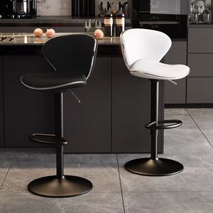 Luxury Modern Swivel High Bar <b>Stool</b> Durable Leather Counter Kitchen Chair for Restaurant Use - Product Image 1