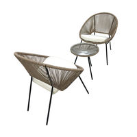 Ensemble de jardin minimaliste en rotin tressé, mobilier d'extérieur pour balcon, chaise longue de plage, canapé, tabouret, chaise de loisirs pastorale