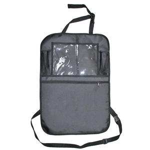 Sac de rangement pour dossier de siège de voiture, 4 poches, tissu noir 600D avec support pour tablette, pour l'organisation des sièges arrière des enfants - Product Image 5