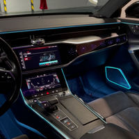 Kit d'éclairage ambiant LED bleu pour voiture, bande lumineuse décorative intérieure pour Audi A6 A7 C8 2019-2023, mise à niveau retrofit