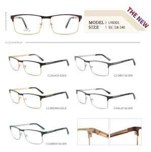 2024 TOP New Metal Men Women Acetate Eyeglasses High Quality Wholesale Optical Glasses Frame Custom Logo